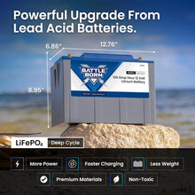 Load image into Gallery viewer, Open Box Battle Born 100Ah 12V LiFePO4 Deep Cycle Battery