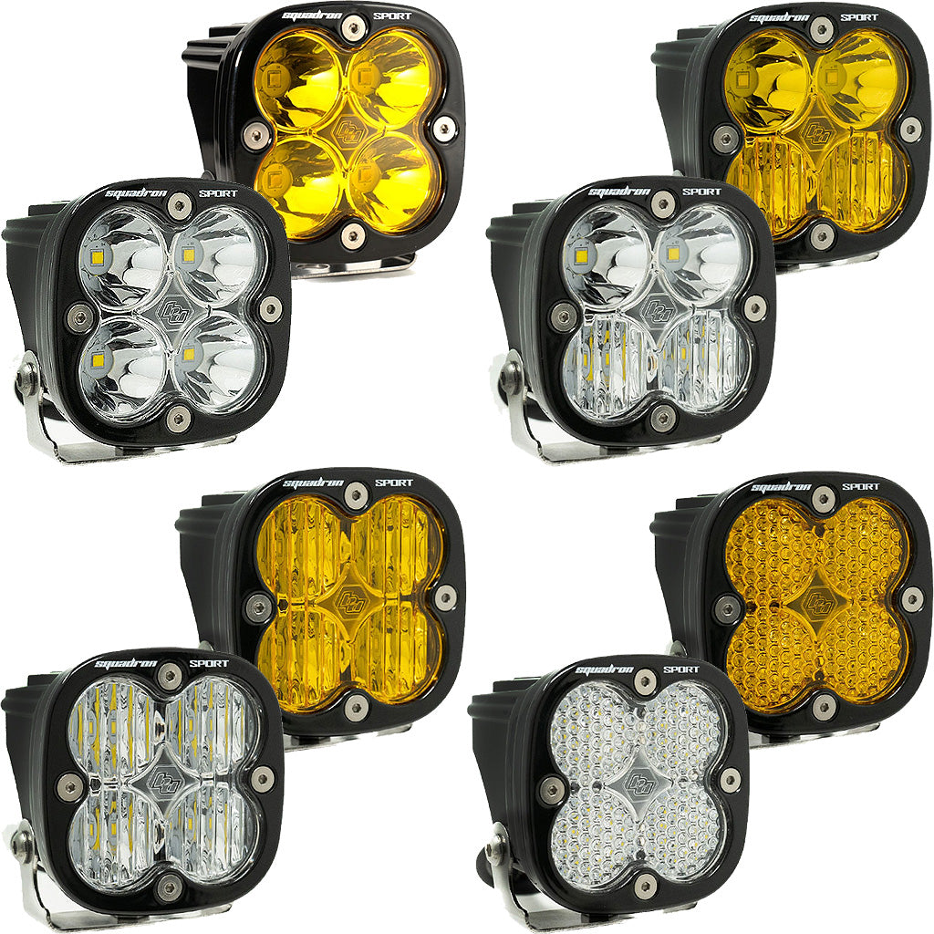 Baja Designs Squadron Sport Black LED Auxiliary Light Pod Pair