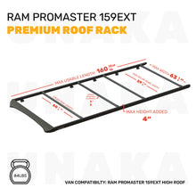 Load image into Gallery viewer, UNAKA ProMaster Roof Rack for 2014+ Ram ProMaster Van