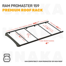 Load image into Gallery viewer, UNAKA ProMaster Roof Rack for 2014+ Ram ProMaster Van