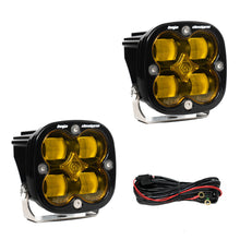 Load image into Gallery viewer, Baja Designs Squadron SAE LED Auxiliary Light Pod Pair - Clear/Amber