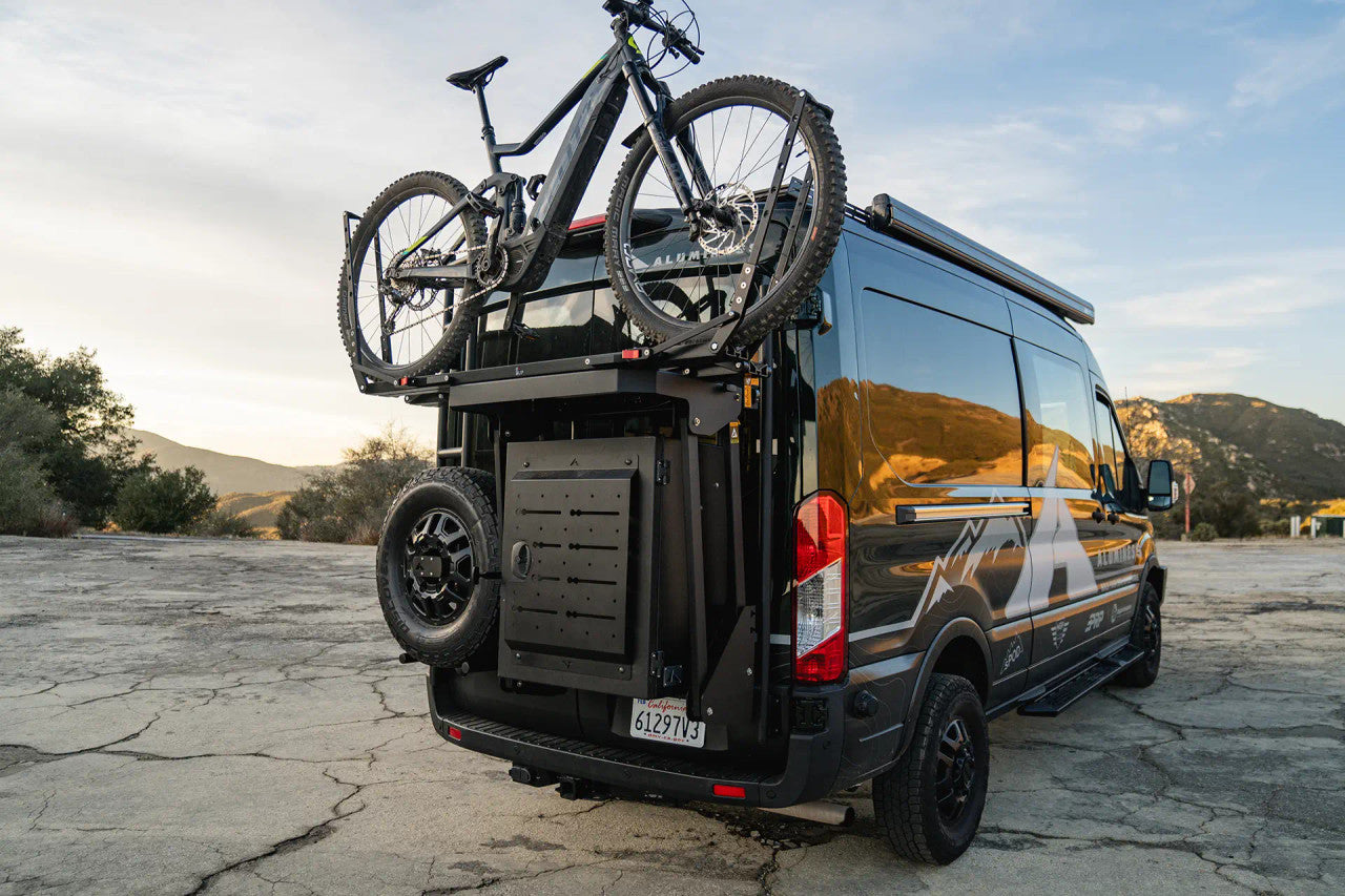 mountainbike transport Aluminess PowerLift Bike Rack for 2015+ Ford Transit Van