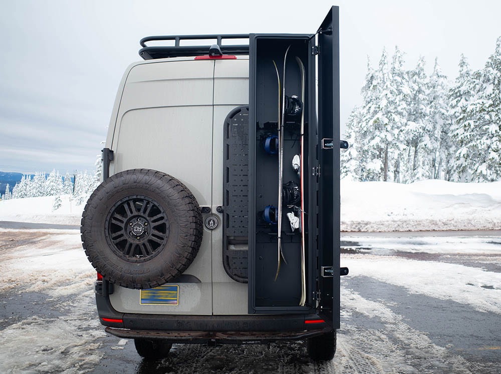 Flatline Van Co Adventure Van Ski & Snowboard Locker for FVC Rear