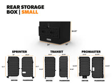 Load image into Gallery viewer, Flatline Van Co Rear Storage Box Small for FVC Rear Door Platforms