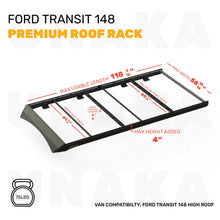 Load image into Gallery viewer, UNAKA Transit Roof Rack for 2015+ Ford Transit Van