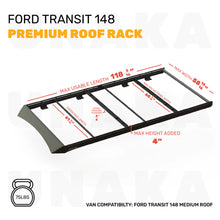 Load image into Gallery viewer, UNAKA Transit Roof Rack for 2015+ Ford Transit Van