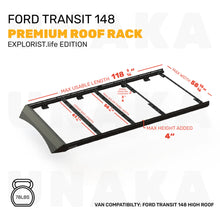 Load image into Gallery viewer, UNAKA Transit Roof Rack for 2015+ Ford Transit Van