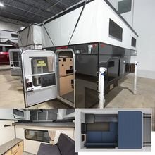 Load image into Gallery viewer, In-Stock Showroom Inventory: 2025 HAWK Four Wheel Camper Base Model with Rollover Couch Floor Plan