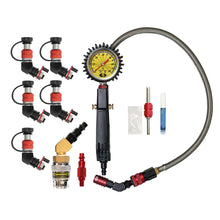 Load image into Gallery viewer, Power Tank Monster Valve Primary - Standard Valve Stem Mount 5 Pack with Ventoso Red Tire Inflator Gauge