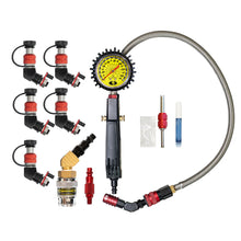 Load image into Gallery viewer, Power Tank Monster Valve Primary - Standard Valve Stem Mount 5 Pack with Ventoso Red Tire Inflator Gauge