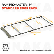 Load image into Gallery viewer, UNAKA ProMaster Roof Rack for 2014+ Ram ProMaster Van