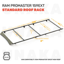 Load image into Gallery viewer, UNAKA ProMaster Roof Rack for 2014+ Ram ProMaster Van