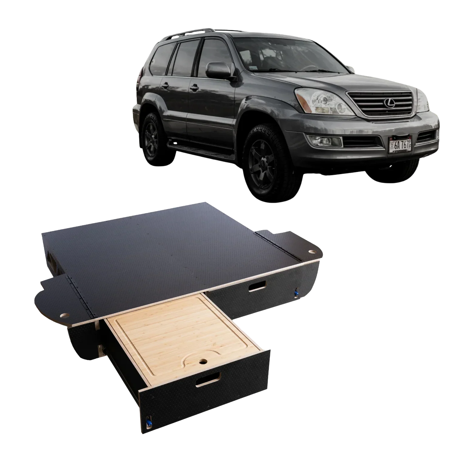 Solid Wood Worx Dual Drawer System for 2003-2009 Lexus GX 470 Solid Wood Worx Dual Drawer System for 2003-2009 Lexus GX 470
