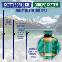 Load image into Gallery viewer, TemboTusk Skottle Grill Kit with Adjustable Legs