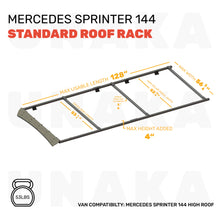 Load image into Gallery viewer, UNAKA Sprinter Roof Rack for 2007+ Mercedes Sprinter Van