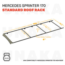 Load image into Gallery viewer, UNAKA Sprinter Roof Rack for 2007+ Mercedes Sprinter Van
