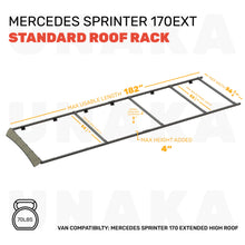 Load image into Gallery viewer, UNAKA Sprinter Roof Rack for 2007+ Mercedes Sprinter Van