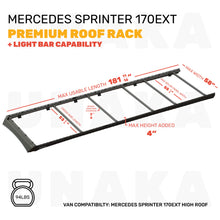 Load image into Gallery viewer, UNAKA Sprinter Roof Rack for 2007+ Mercedes Sprinter Van