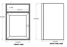 Load image into Gallery viewer, Van Wife Components 24" Sink Base Cabinet for Mercedes Sprinter Van / Ford Transit Van / RAM ProMaster Van