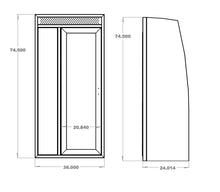 Load image into Gallery viewer, Van Wife Components 36" Shower for Mercedes Sprinter Van / Ford Transit Van / RAM ProMaster Van
