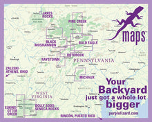 Load image into Gallery viewer, Purple Lizard Rothrock State Forest Lizard Map