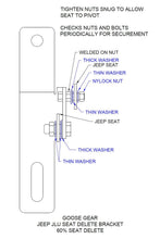 Load image into Gallery viewer, Goose Gear- Jeep JLU 60% Seat Delete Bracket 2018+