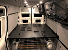 Load image into Gallery viewer, MOAB Elevator Camper Van Bed with Black Hex Top for 2007+ Mercedes Sprinter Van