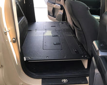 Load image into Gallery viewer, Goose Gear Toyota Tacoma 2005-2023 2nd and 3rd Gen. Double Cab Second Row Seat Delete Plate System Keeping Factory Back Wall