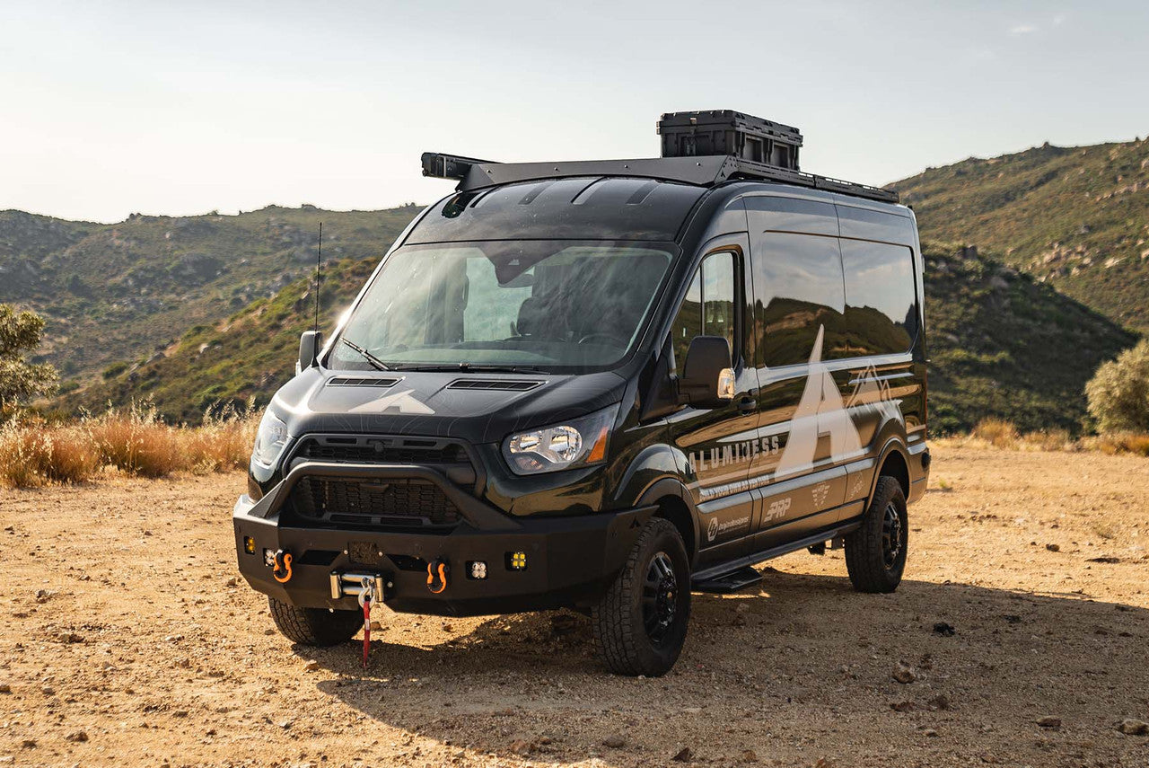 4x4 ford transit camper Aluminess Recon Modular Roof Rack 2015+ Ford Transit – Main Line Overland