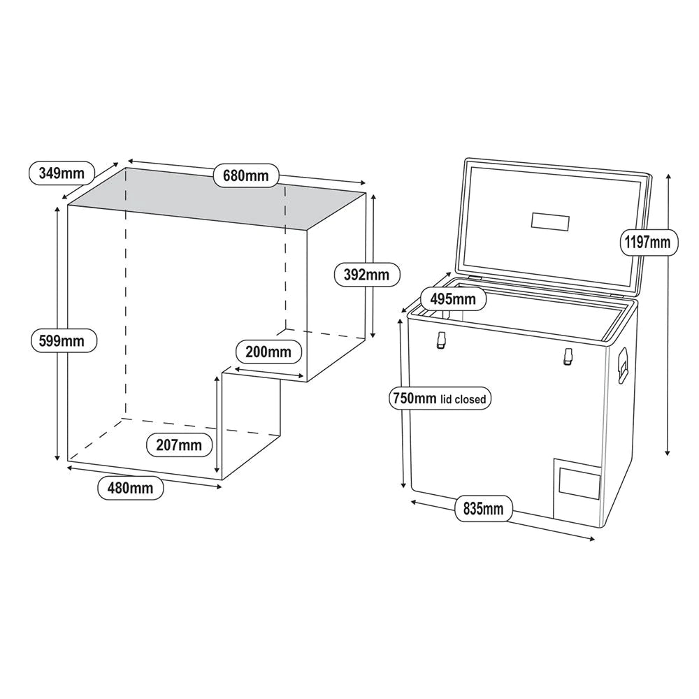 National Luna 125L Legacy Smart QC Fridge/Freezer Single