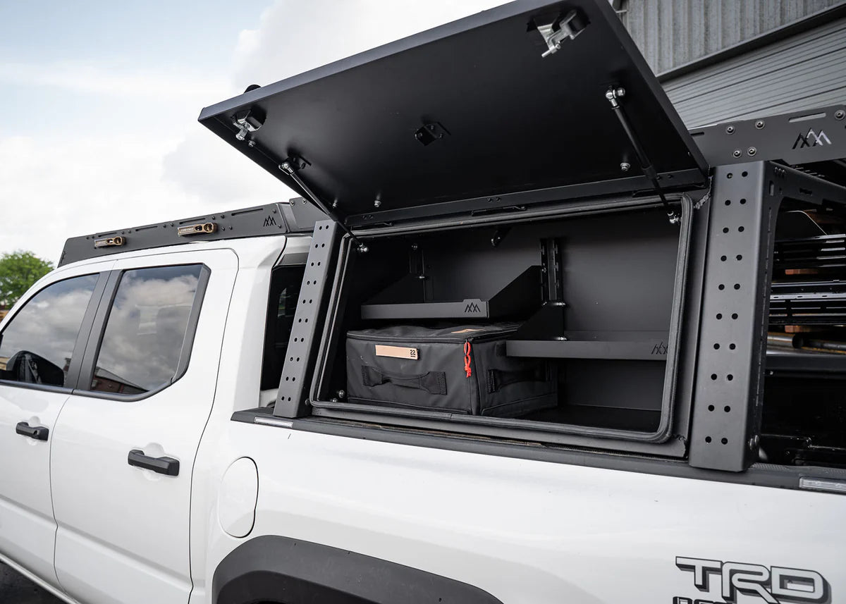 Backwoods Adventure Mods Aluminum Bed Rack Storage Box for 2005+ Toyot ...