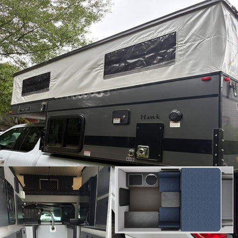 Customer Classified: Used 2022 HAWK Four Wheel Camper Model with Front Dinette Floor Plan