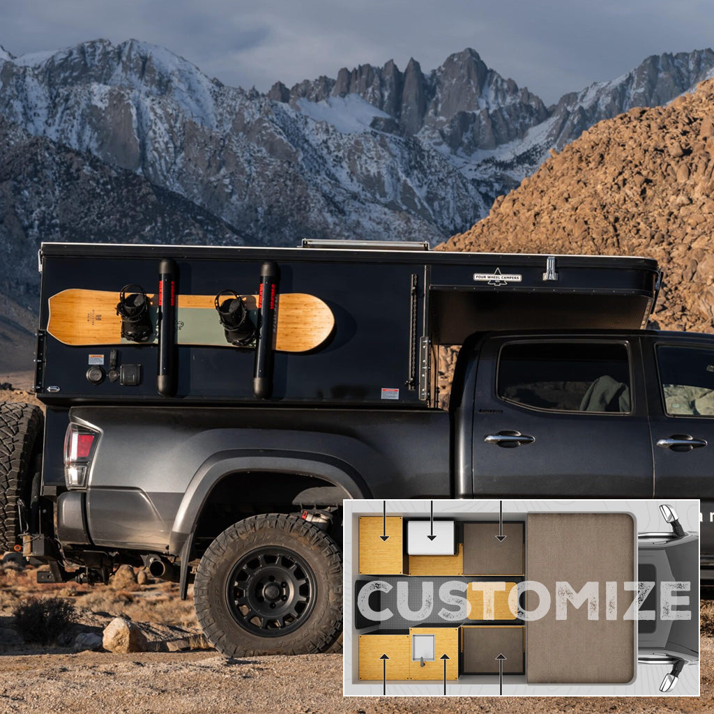 Coming in September: 2026 CampOut Four Wheel Camper with Customizable Modular Floor Plan for Mid-Size Trucks