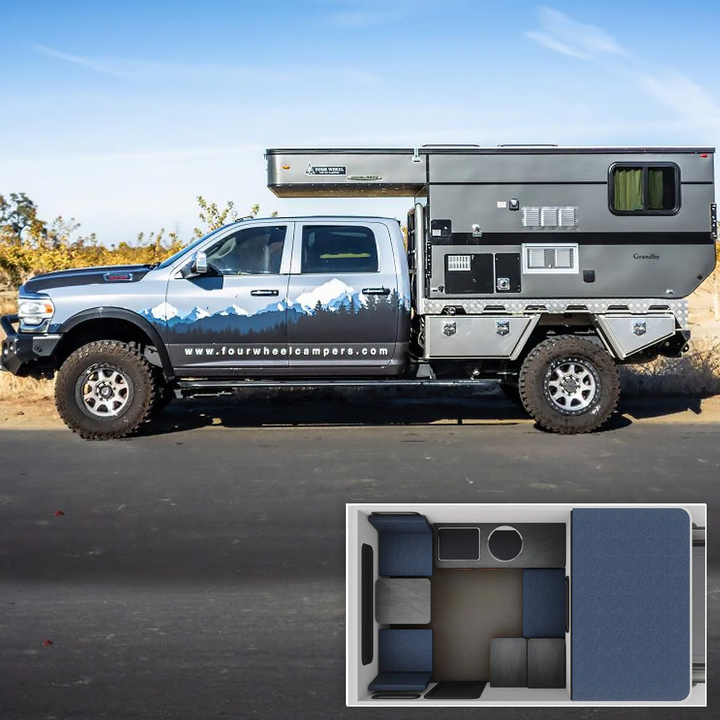 Coming in December: 2025 GRANDBY Flatbed Four Wheel Camper for Full-Size Trucks with Long Bed Length