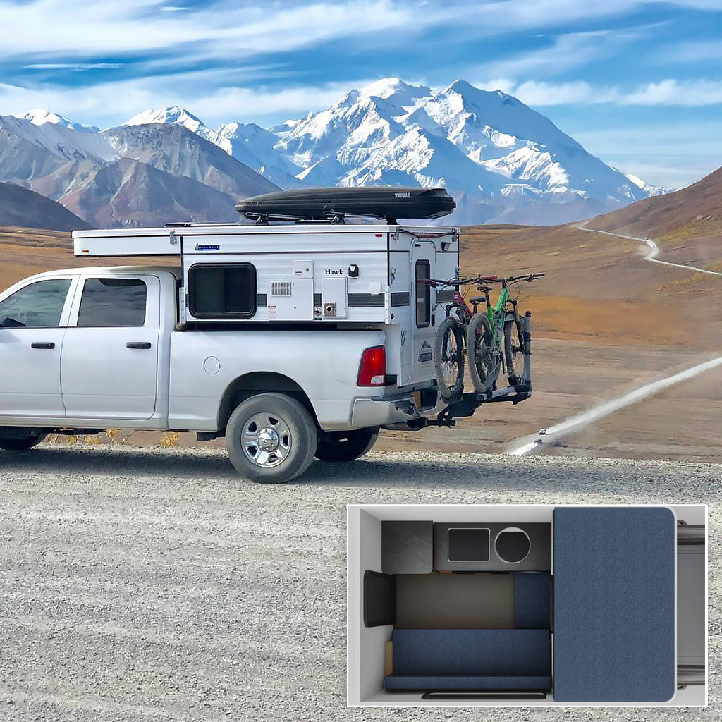 Coming in September: 2026 HAWK Four Wheel Camper with Rollover Couch Floor Plan
