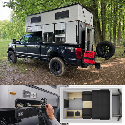 In-Stock Showroom FWC Inventory: Orvis Special Edition HAWK Four Wheel Camper with Front Dinette Floor Plan