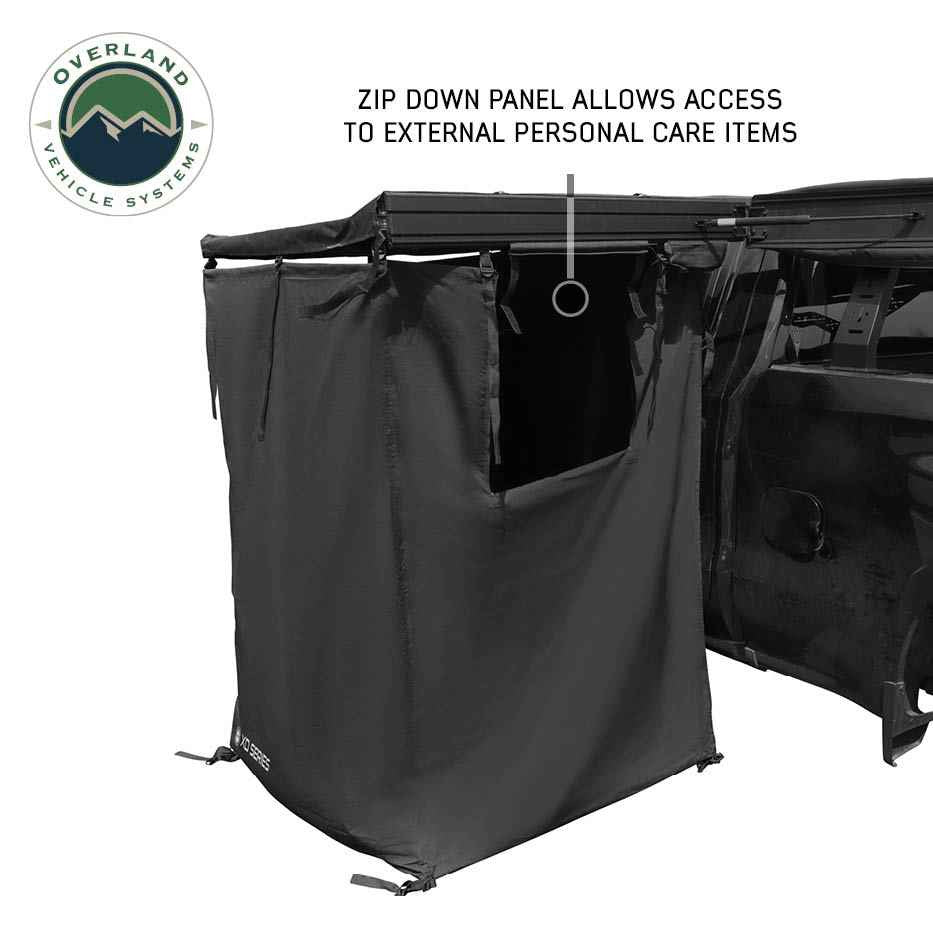 overland shower tent Overland Vehicle Systems XD Nomadic 90 Degree Pivot Shower Awning