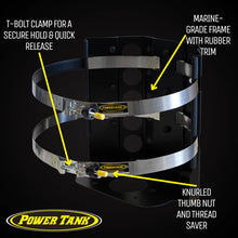 Load image into Gallery viewer, Power Tank Wrangell Marine Bracket for 20LB Steel Propane Tanks
