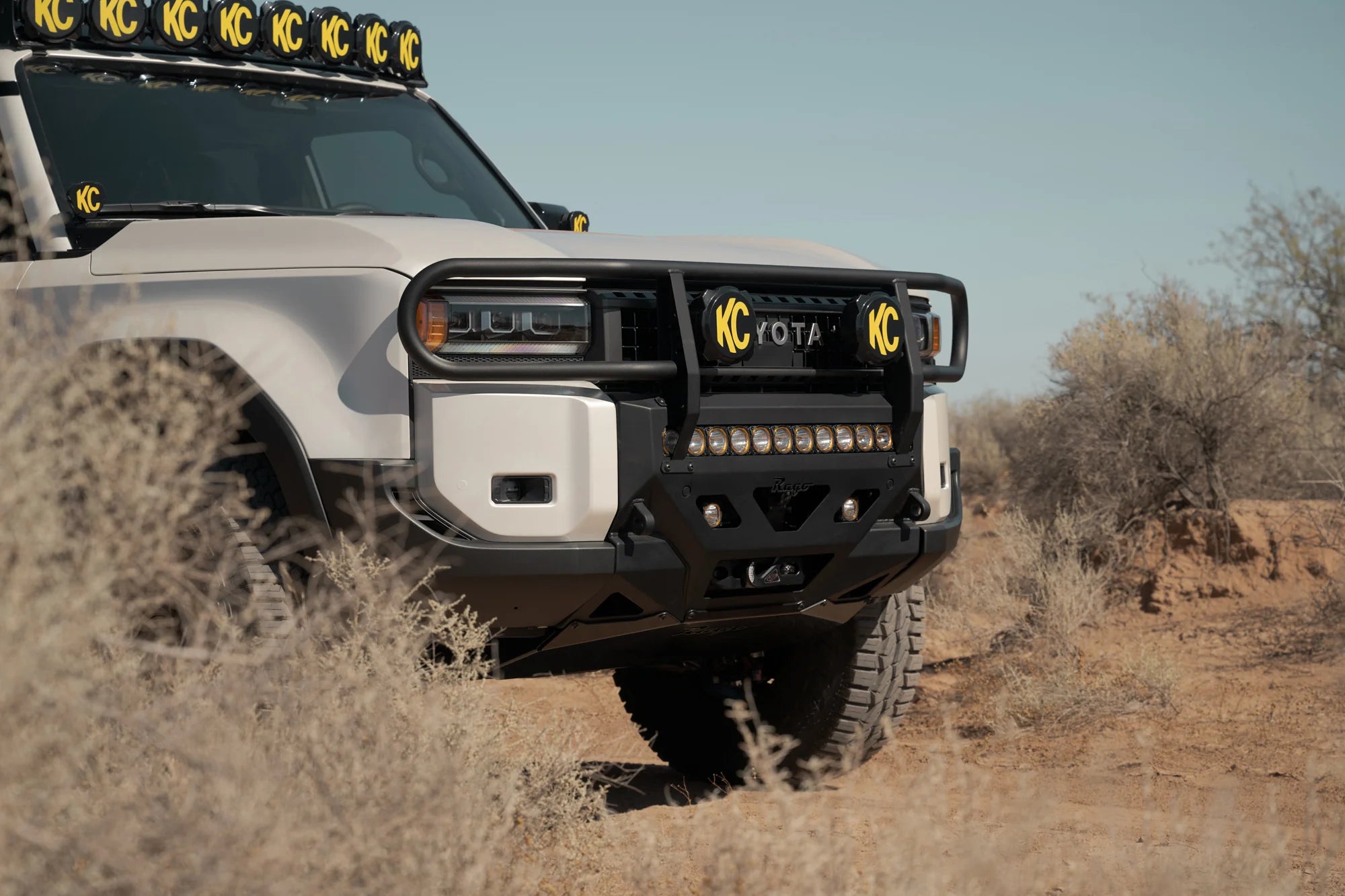 Rago Fabrication Brush Guard for Center-Mount Winch Front Bumper