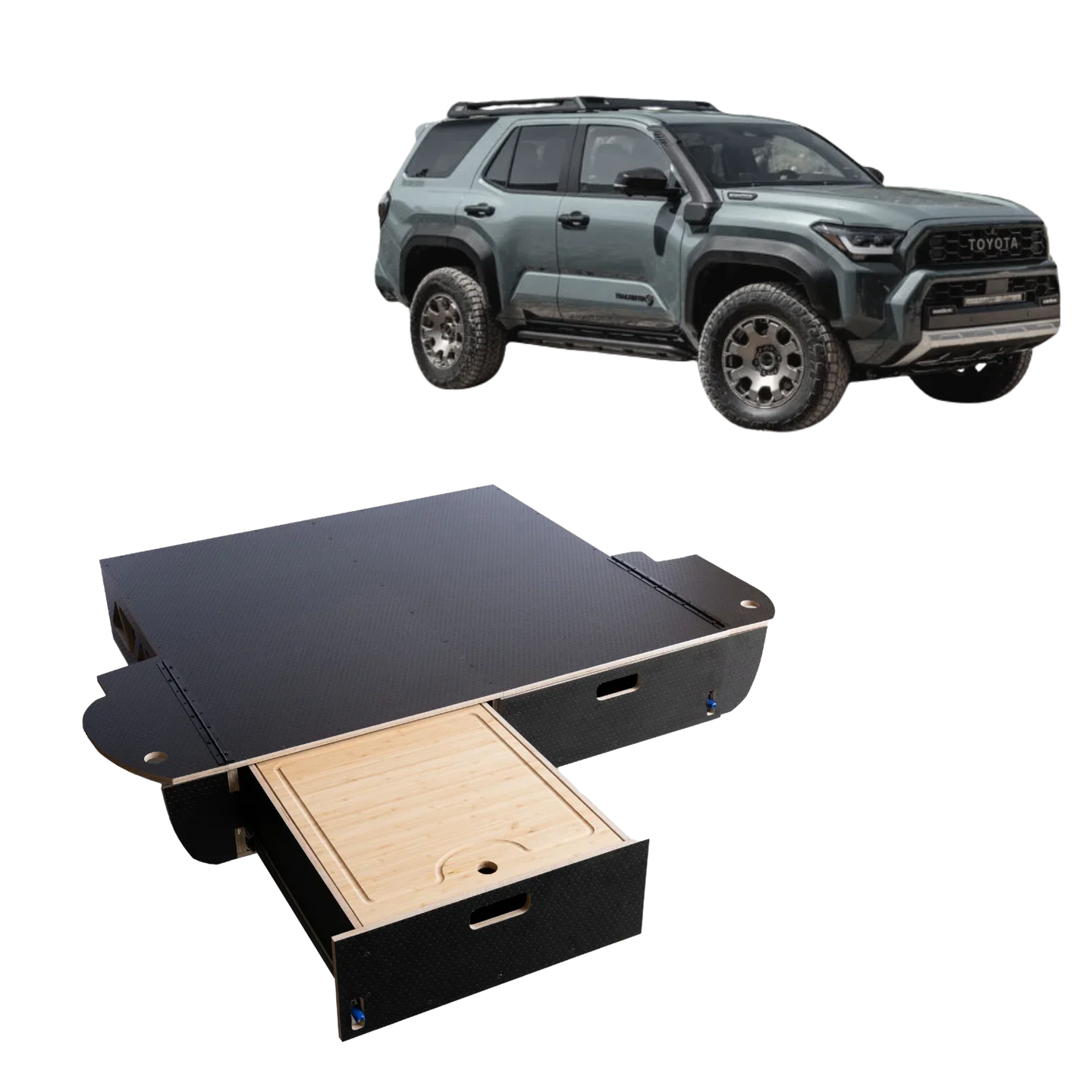 Drawer - Drawerドゥロワー2023ss春夏ノベルティ Solid Wood Worx Dual Drawer System for 2025+ Toyota 4Runner – Main