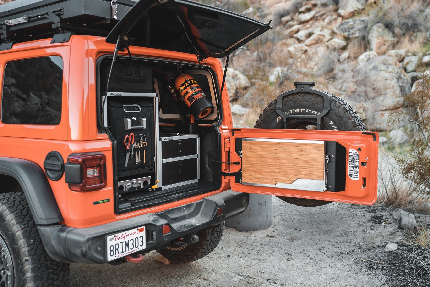 Jeep jl ラングラー　テールゲートテーブル Goose Gear Tail Gate Table - 2018+ Jeep Wrangler JL/JLU – Main