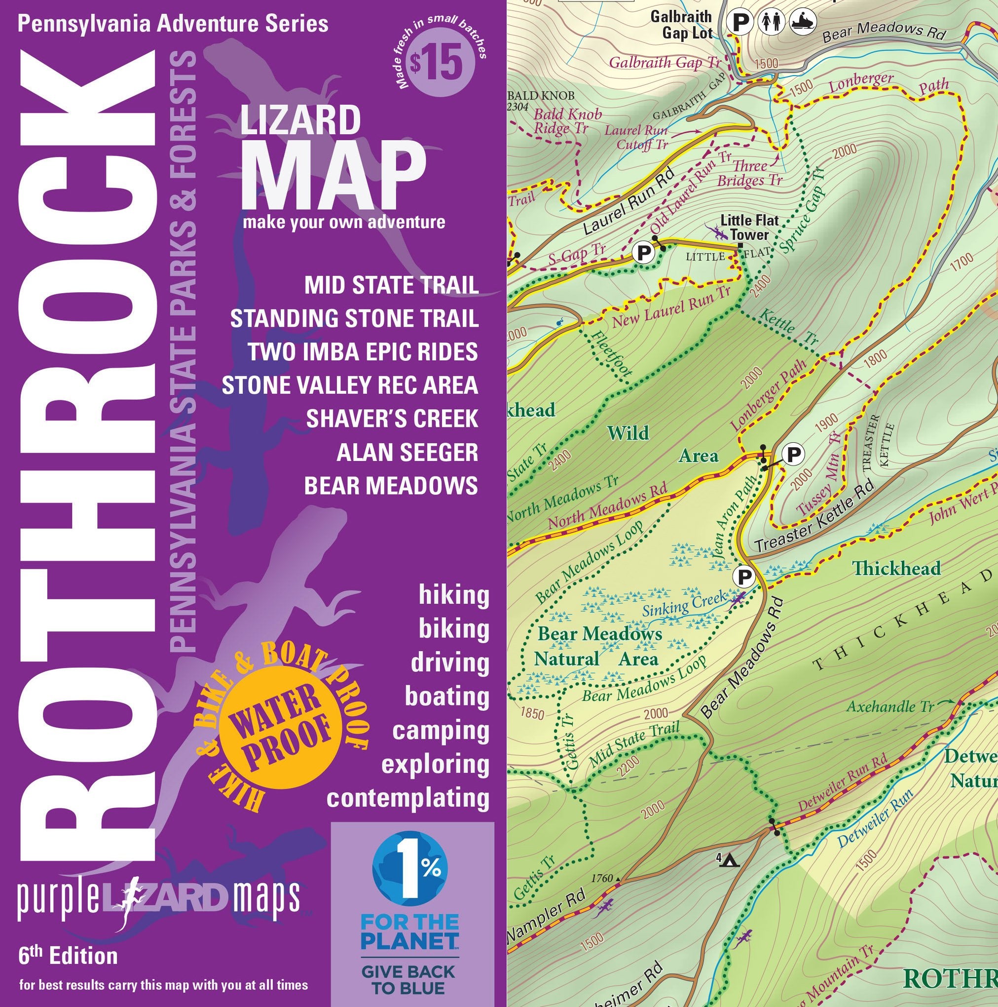 Purple Lizard Rothrock State Forest Lizard Map – Main Line Overland